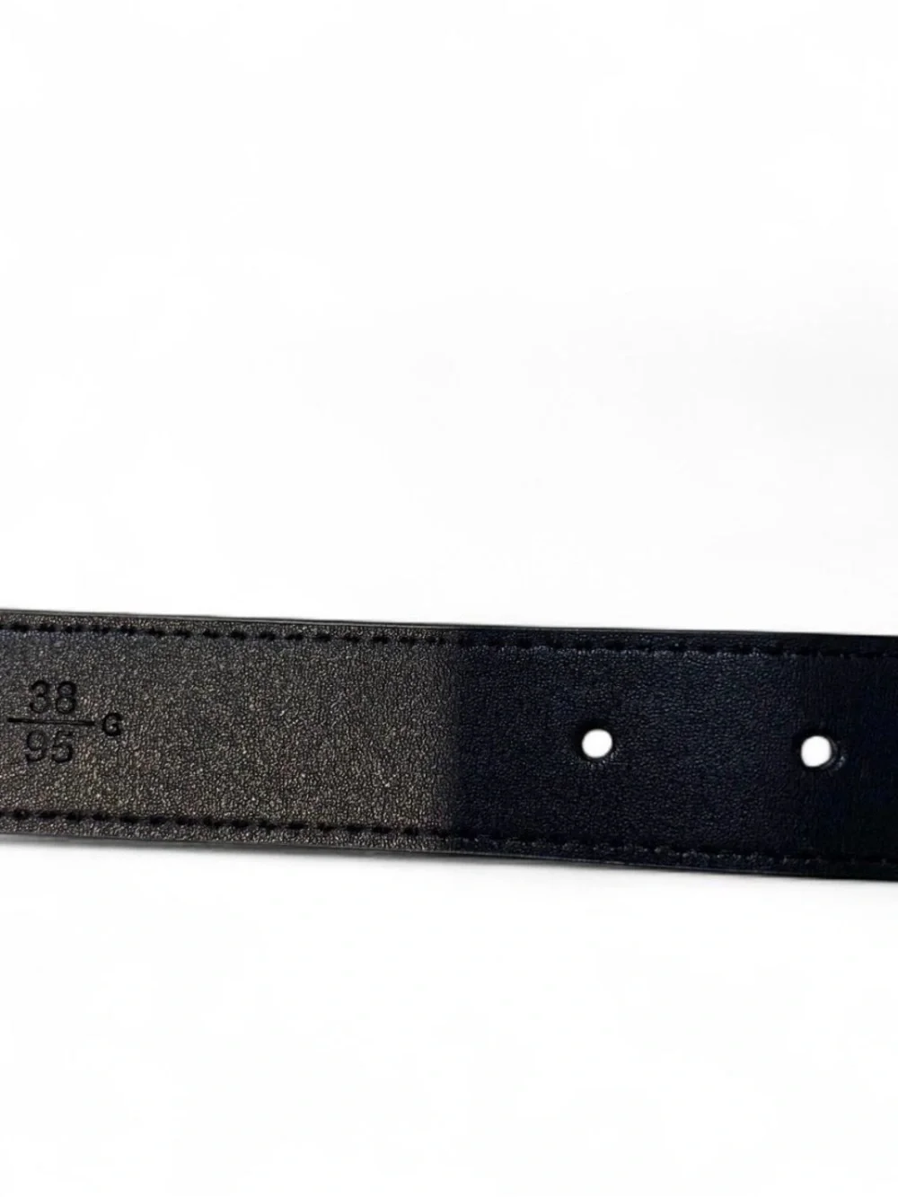 Gucci GG Marmont Black Leather Belt Buckle Sz 95/38 Made In Italy